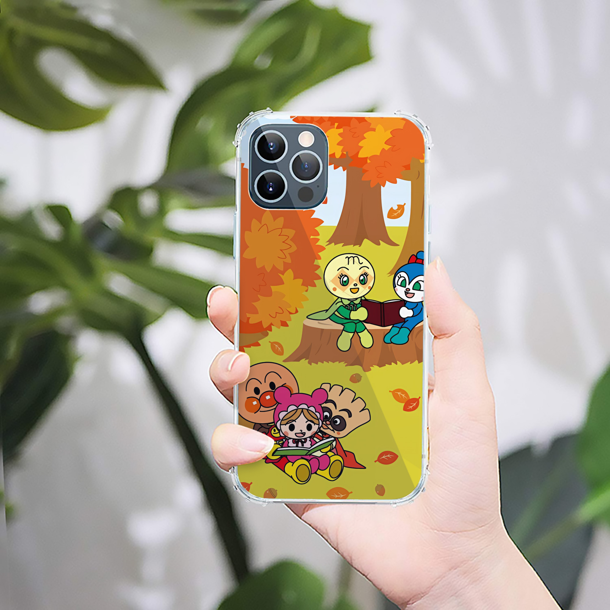 （画像用） アンパンマン Anpanman 【iPhone 12シリーズ対応】透明スマホケース（クリアソフトケース）